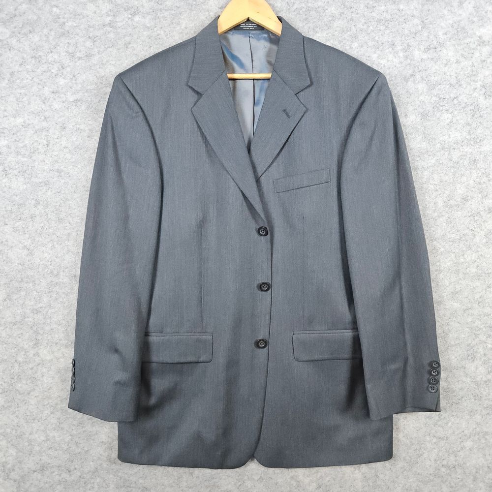 Alfani Men's Blazer Dark Gray Size 41R 100% Wool Preppy Academia Church Office